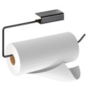 Wieszak na Ręcznik Papierowy Czarny Metal Pod Półkę bez Wiercenia