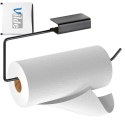 Wieszak na Ręcznik Papierowy Czarny Metal Pod Półkę bez Wiercenia