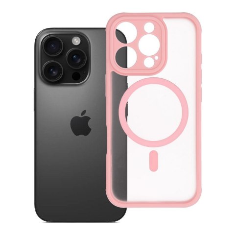 Etui na iPhone 16 PRO Full Matte Mag Cover zgodne z MagSafe jasnoróżowy