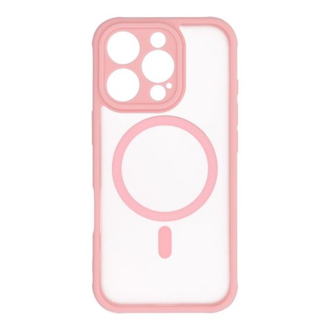 Etui na iPhone 16 PRO Full Matte Mag Cover zgodne z MagSafe jasnoróżowy