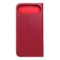 Etui z klapką na iPhone 17 AIR Smart Pro Book skórzane bordowe