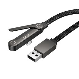 Kabel z podstawką USB A do USB C Hoco 3A 1,2 m U150 Exquisite czarny