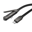 Kabel z podstawką USB C do USB C Hoco PD 60W 1,2 m U150 Exquisite czarny