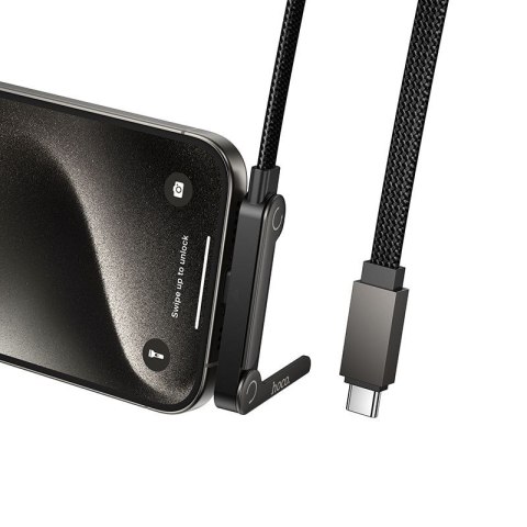 Kabel z podstawką USB C do USB C Hoco PD 60W 1,2 m U150 Exquisite czarny
