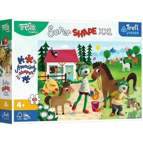 Puzzle 60 XXL Trefliki w stadninie koni TREFL