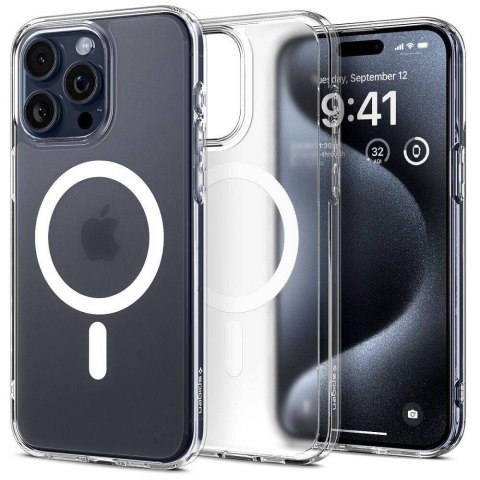 SPIGEN futerał ULTRA HYBRID MAG kompatybilny z MagSafe do IPHONE 16 Pro frost clear