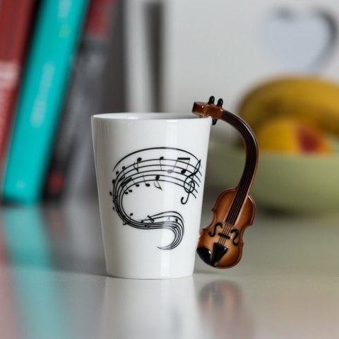 Kubek Muzyka - Skrzypce - w pudełku prezentowym - prezent dla skrzypka