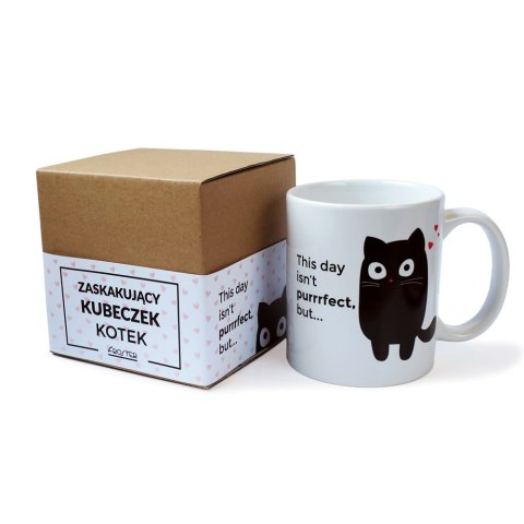 Zaskakujący Kubeczek Kot kubek magiczny Walentynki
