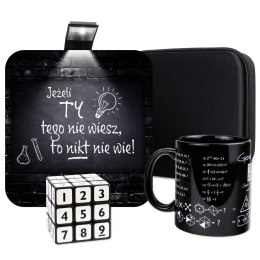 Zestaw Prezentowy dla Geniusza - Kubek, Kostka Sudoku, Lampka Czytelnika