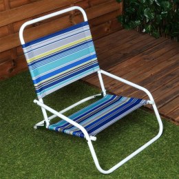 Krzesło Plażowe Składane Metalowe Wygodne Solidne VILDE 51 x 54 x 61 cm