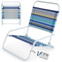 Krzesło Plażowe Składane Metalowe Wygodne Solidne VILDE 51 x 54 x 61 cm