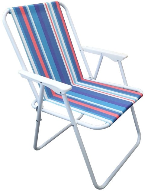 Składane Krzesło Kempingowe Turystyczne Lekkie z Oparciem Kolorowe KUBISPORT