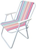 Składane Krzesło Kempingowe Turystyczne Lekkie z Oparciem Kolorowe KUBISPORT