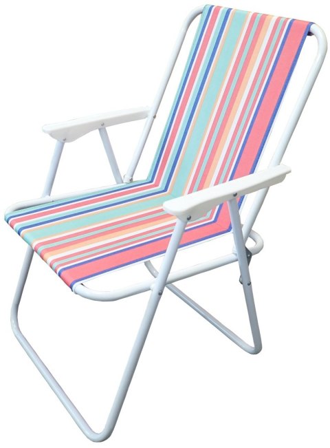 Składane Krzesło Kempingowe Turystyczne Lekkie z Oparciem Kolorowe KUBISPORT