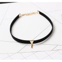 NASZYJNIK CZARNO-ZŁOTY CHOKER TASIEMKA N471