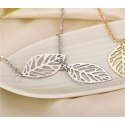 NASZYJNIK DELIKATNY CELEBRYTKA LISTKI SREBRO N122S