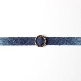 NASZYJNIK DENIM CHOKER Z KÓŁECZKIEM - N470