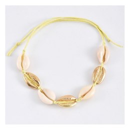 Bransoletka z muszelkami na kostkę shell B482