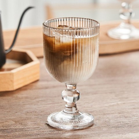 Szklanka Puchar ryflowany na nóżce - do kawy, deserów 255ml - SZK160