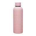 Bidon, butelka termiczna 500ML, stal nierdzewna z powłoką SOFT TOUCH jasny róż BD46R