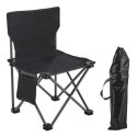 Składane krzesło turystyczne, kempingowe, wędkarskie z kieszonką KRT12CZ
