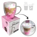 Szklanka termiczna z hortensją w środku róż 300 ml 1szt SZK77