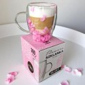 Szklanka termiczna z hortensją w środku róż 300 ml 1szt SZK77