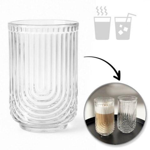 Szklanka ryflowana wysoka 480 ml grube szkło 1szt SZK64