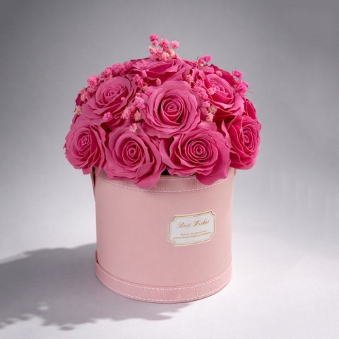 Flower box, bukiet zapachowych kwiatów mydlanych w pudełku 20szt. BUK29