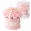 Flower box, bukiet zapachowych kwiatów mydlanych w pudełku 21szt. 19x16cm BUK08R