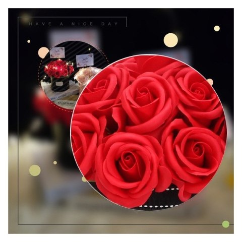 Flower box, bukiet zapachowych kwiatów mydlanych w pudełku 21szt. BUK08CZE