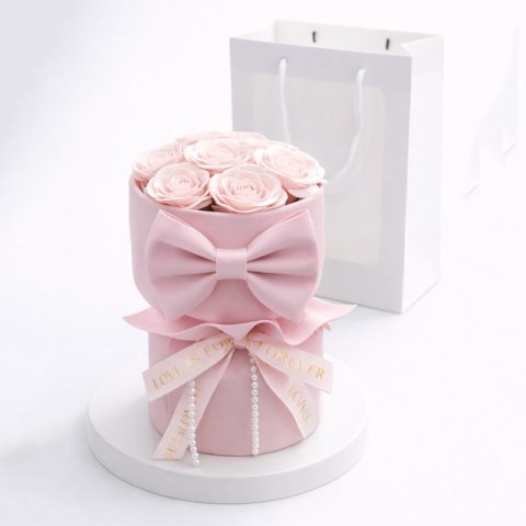 Flower box, bukiet zapachowych kwiatów mydlanych w pudełku 8szt. LED BUK24R